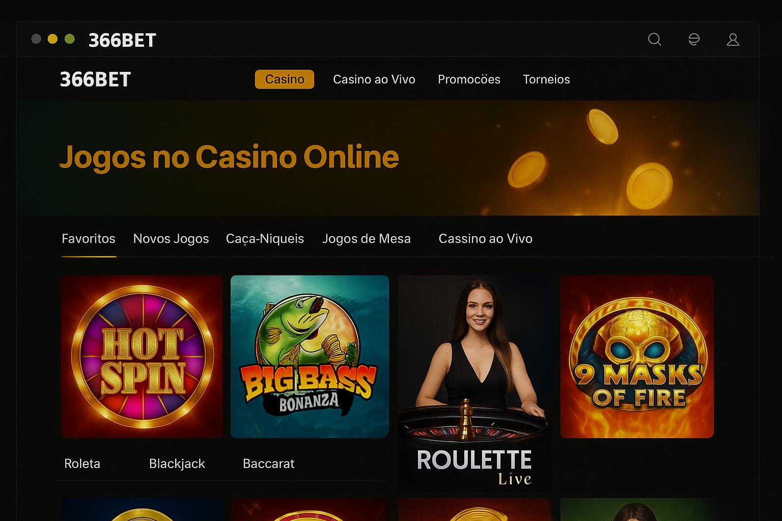 Jogos de cassino online 366BET